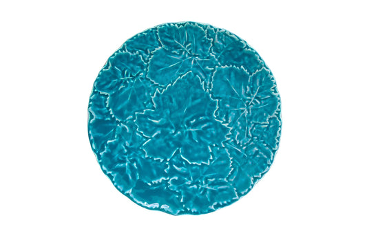 Prato de Cerâmica "Folhas de Videira"