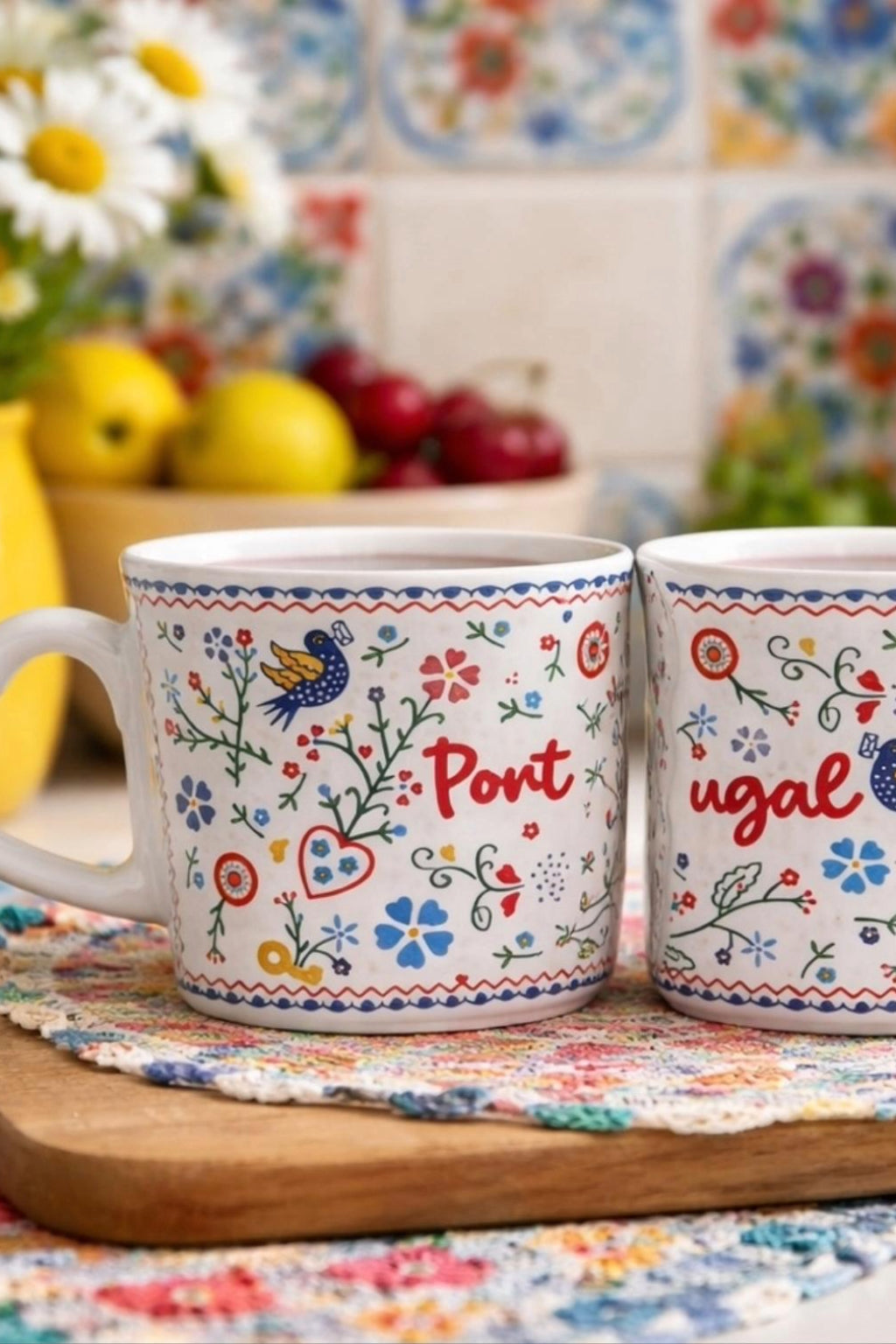 Caneca Dupla de Cerâmica - 26x9cm
