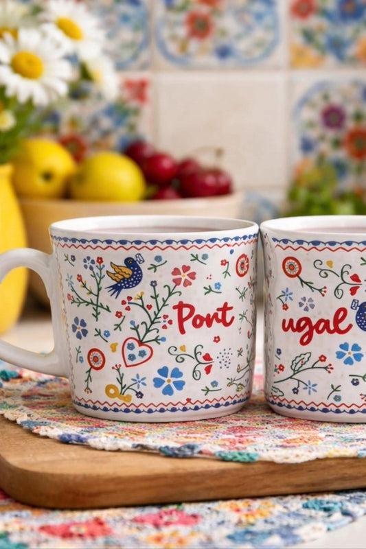 Caneca Dupla de Cerâmica - 26x9cm