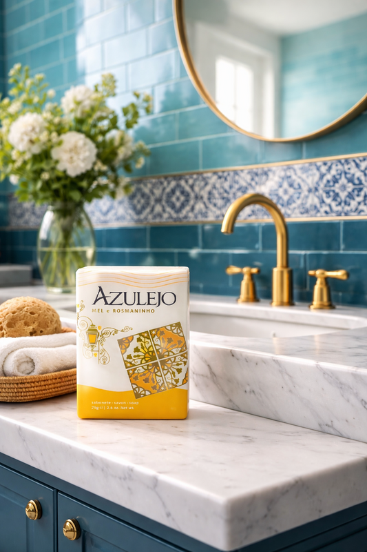 Sabonete “Azulejo” – Mel e Rosmaninho (Ach. Brito)