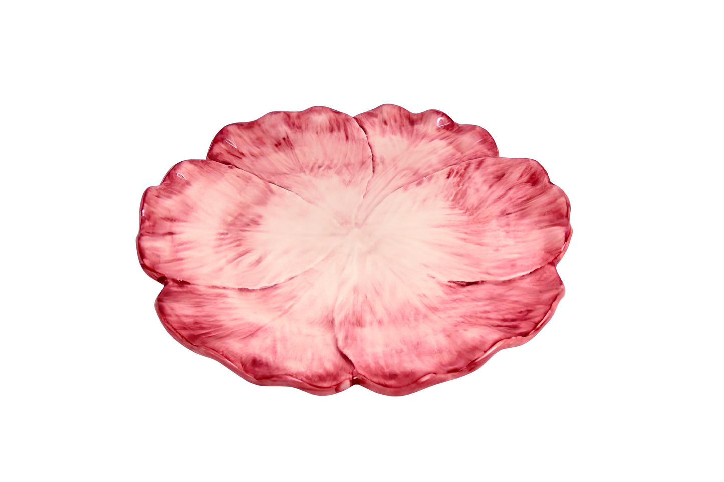 Prato de Cerâmica em Forma de Flor