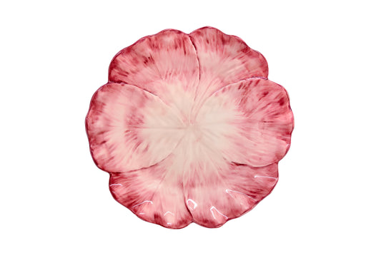 Prato de Cerâmica em Forma de Flor