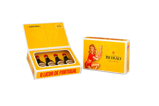 Kit Licor Beirão Vintage – Edição Pin-up (4 x mini garrafas)