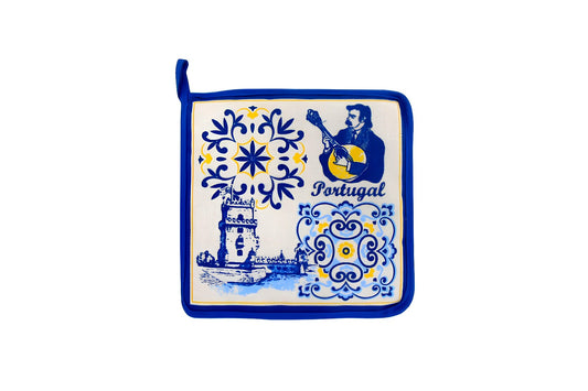 Pega de Cozinha - Azulejos, Torre de Belém e Guitarra Portuguesa