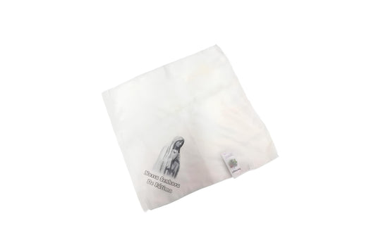 Lenço Branco com Nossa Senhora de Fátima
