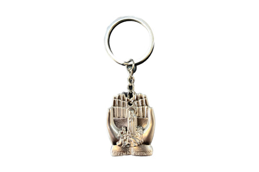 Porta-Chave Mãos com Aparição de Fátima